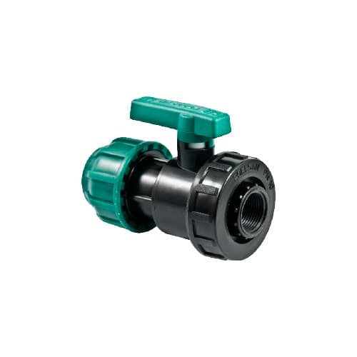 Кран шаровой компрессионный ПЭ-ВР 20-1/2" Poelsan