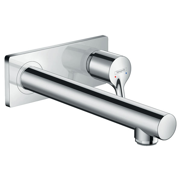 Смеситель для раковины Hansgrohe Talis S однорукояточный, скрытый настенный монтаж, с изливом 225, хром (72111000)