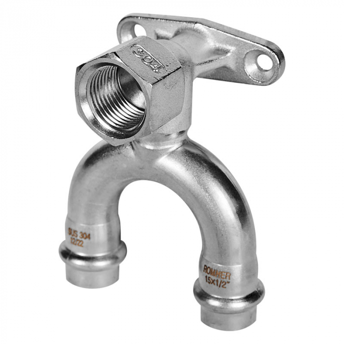 Водорозетка раструбная, проходная с ВР 15x1/2" Rommer