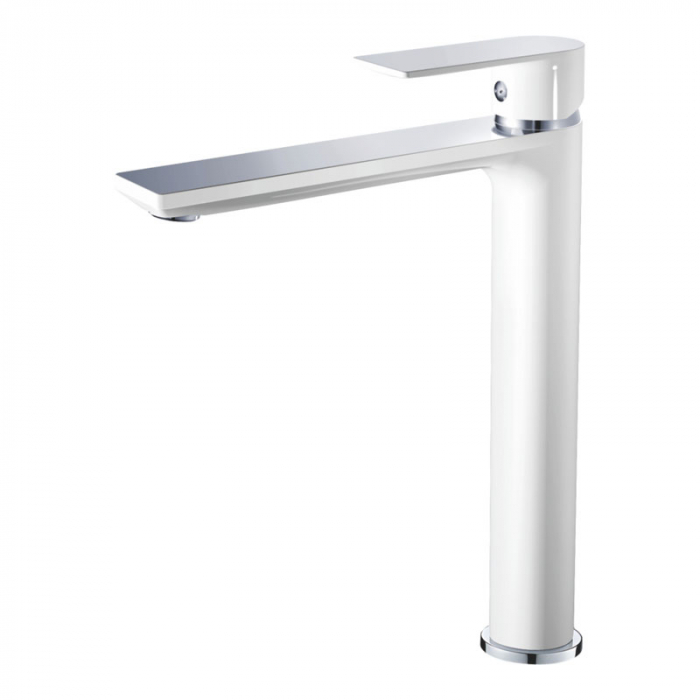 Смеситель для раковины Haiba HB11505-8 однорукояточный, высокий, белый/хром