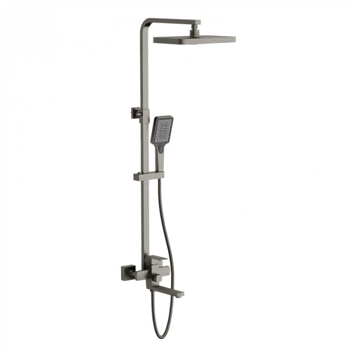 Душевая система BELZ B24817-1 с однорукояточным смесителем для ванны/душа, сатин