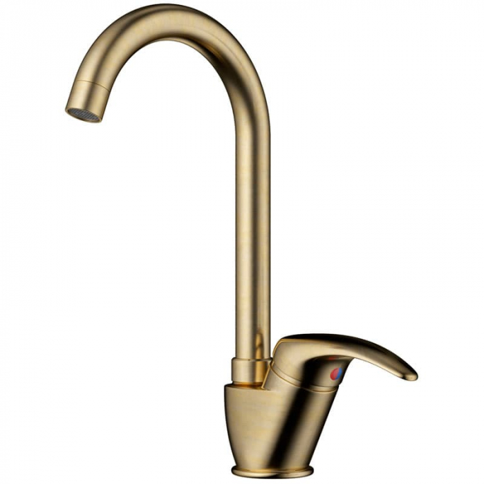 Смеситель для кухни Omoikiri UMI-AB однорукояточный, античная латунь