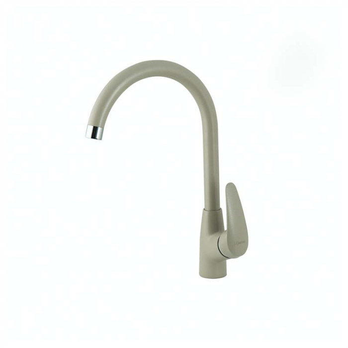Смеситель для кухни LeMark LINARA LM0405PGR однорукояточный, с поворотным изливом, грей