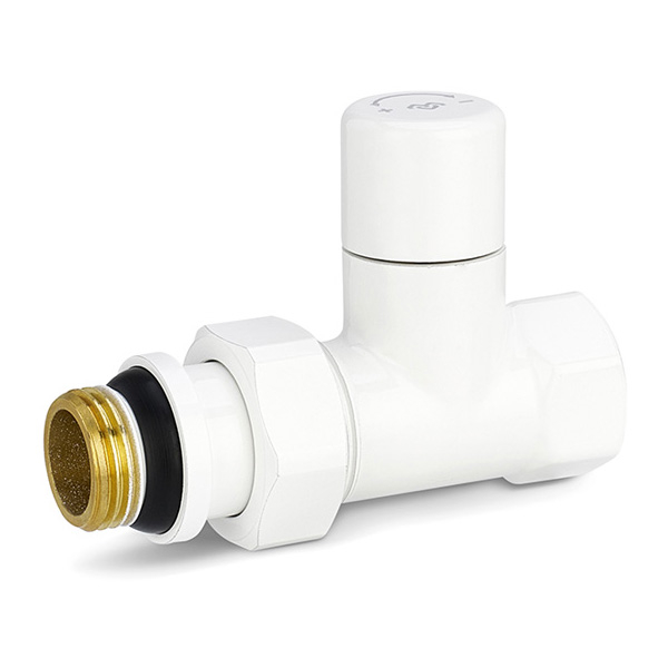 Клапан радиаторный регулирующий прямой Varmega VMDV02 DN15 (1/2") белый
