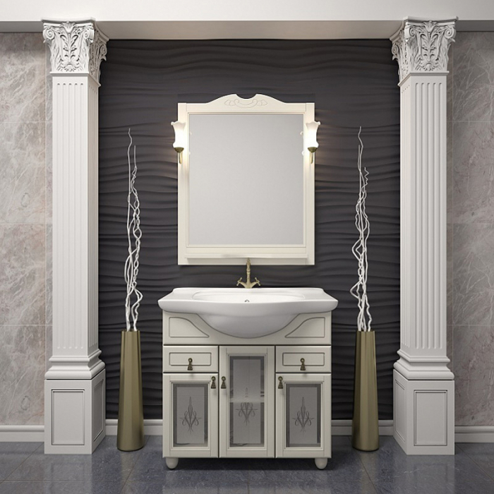 Комплект мебели для ванной комнаты Opadiris ТИБЕТ 70, слоновая кость