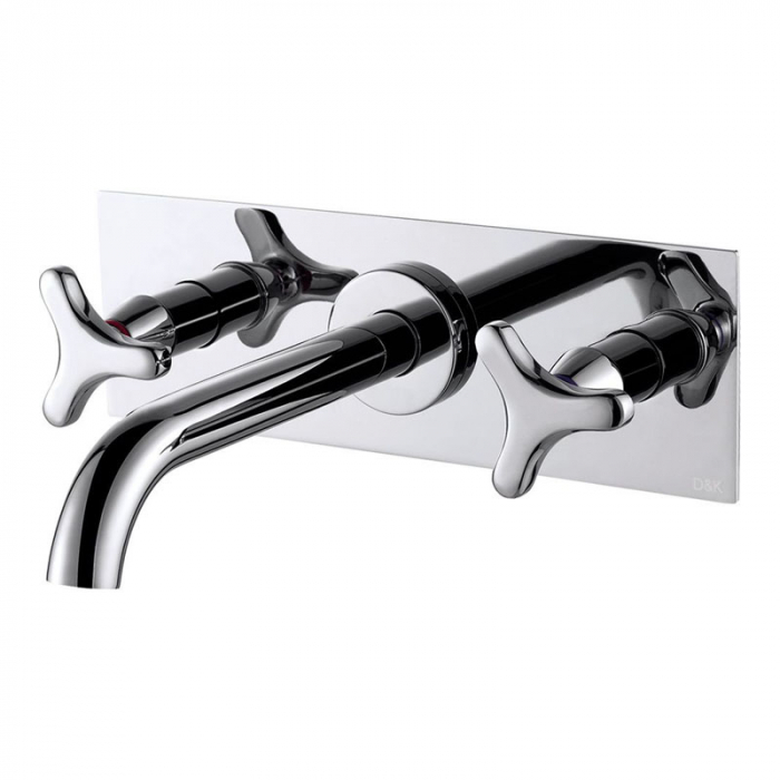 Смеситель для раковины D&amp;K Hessen.Goethe двухрукояточный, встраиваемый в стену DA1384441