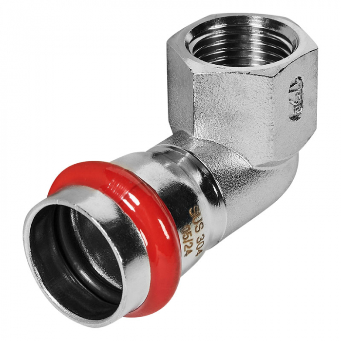 Угольник 90° раструбный с ВР 22x1/2" Rommer