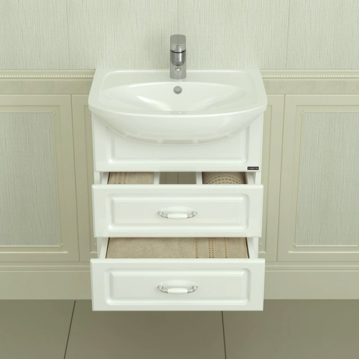 Тумба для раковины Санта Верона-50 2 ящика подвесная (ум. Уют-50) 700190