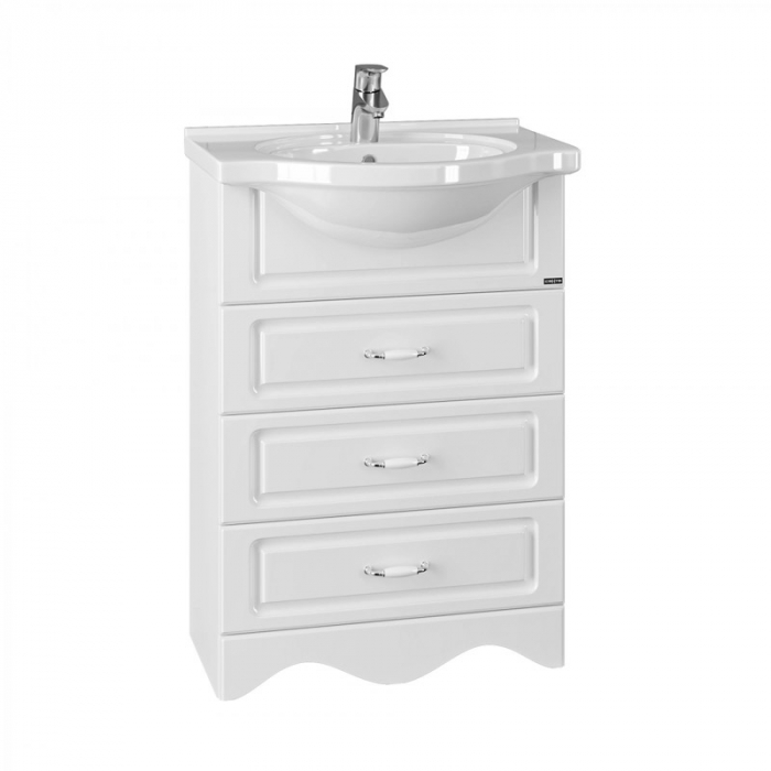 Тумба для раковины Санта Верона-60 3 ящика напольная (ум. Сатурн-60) 700116