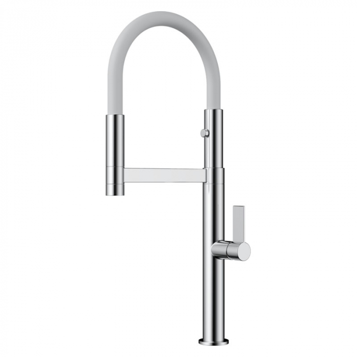 Смеситель для кухни Omoikiri OSAKA-C-WH латунь/хром/белый