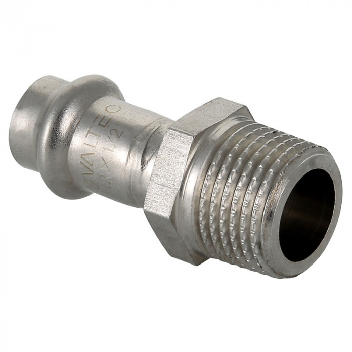 Пресс-муфта с наружной резьбой 15 х 3/4" нерж. Valtec VTi.901.I.001505