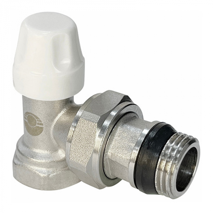 Клапан радиаторный настроечный угловой Valfex VF.019.NN.04 DN15 (1/2") с доп. уплотнением