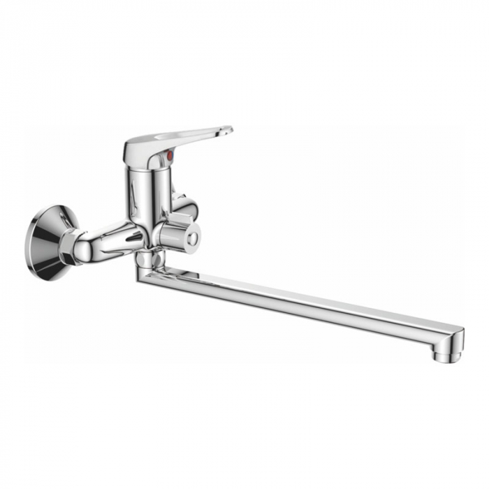 Смеситель для ванны Haiba HB2213 однорукояточный, длинный излив, хром