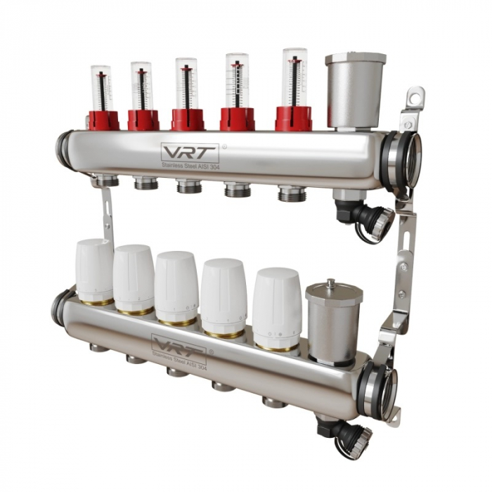Коллекторная группа VRT-1116-252004 1&quot;-3/4&quot;EK×04 с расходомерами