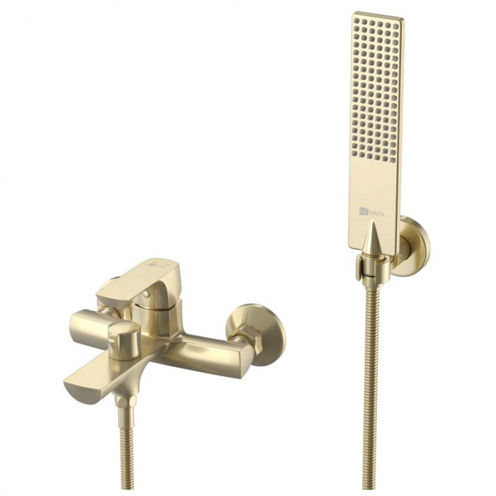 Смеситель для ванны LeMark URSUS LM7214BG однорукояточный, брашированное золото