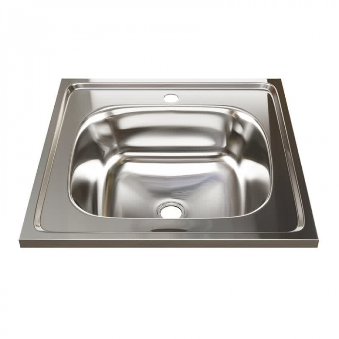 Мойка кухонная накладная MixLine 500x500/160-0,4 вып. 3 1/2 нержавеющая сталь, с сифоном