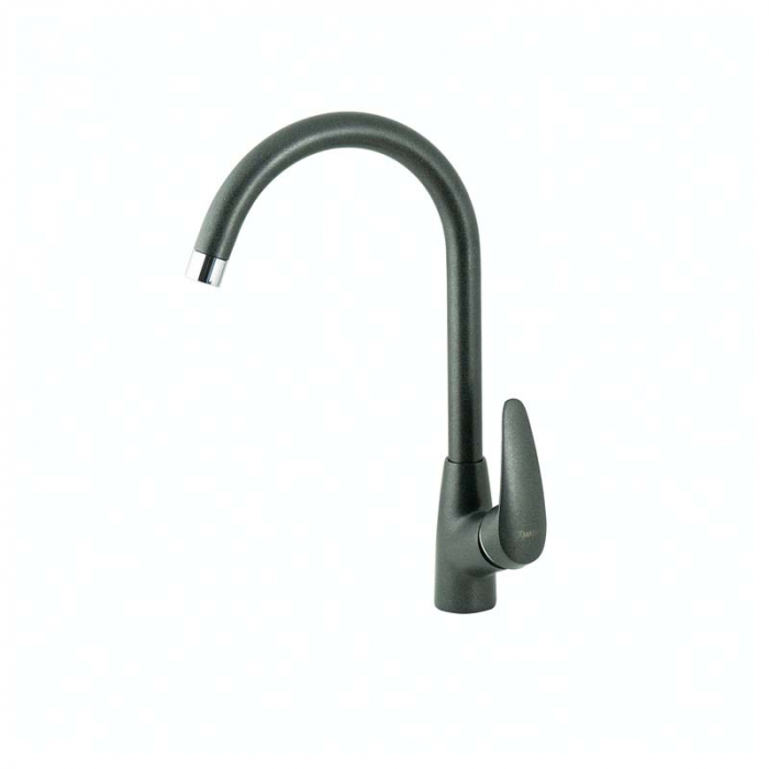 Смеситель для кухни LeMark LINARA LM0405PAN однорукояточный, с поворотным изливом, антрацит