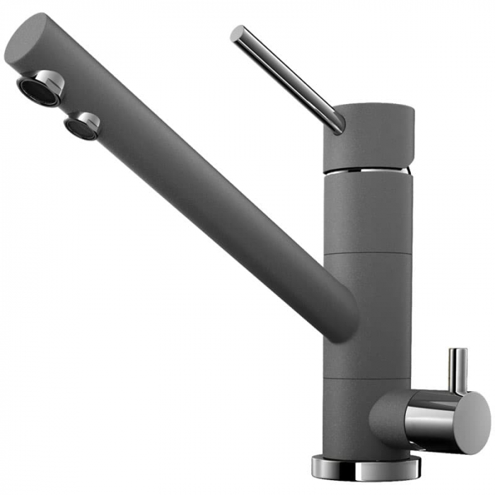 Смеситель для кухни Omoikiri TONAMI-PL однорукояточный, с переключателем на фильтр, платина