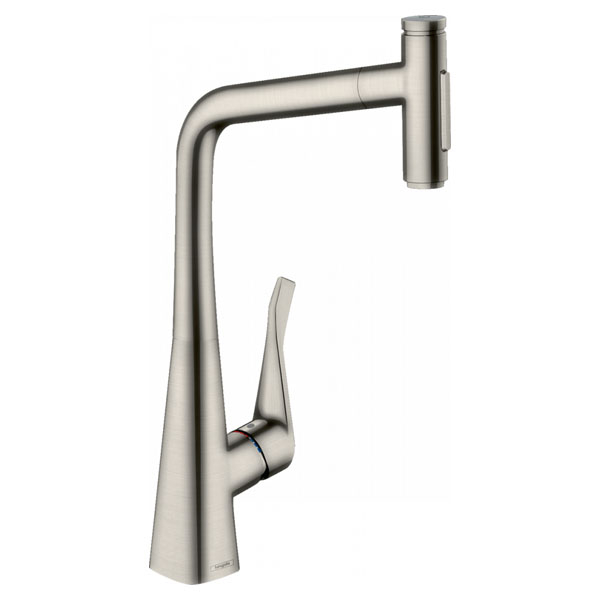 Смеситель для кухни Hansgrohe Metris Select M71 однорукояточный, сталь (73820800)