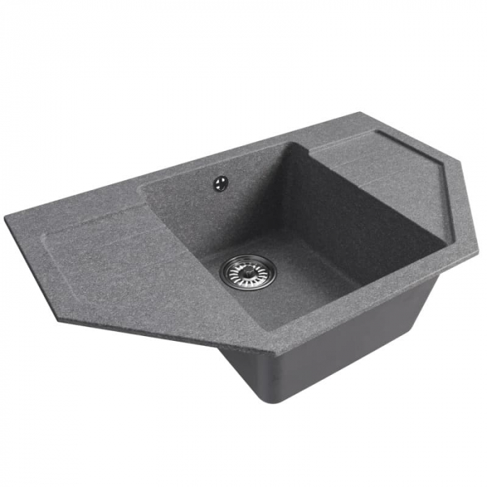 Мойка кухонная композитная MixLine ML-GM24 графит