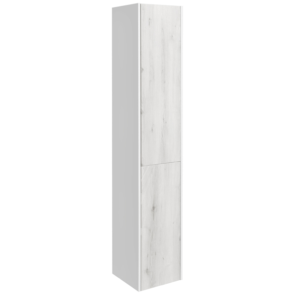 Шкаф-колонна Акватон Сакура правая ольха наварра, белый глянец 1A219903SKW8R