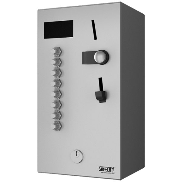Монетный автомат для 4 - 8 душей, интерактивное управление, выбор душа пользователем Sanela SLZA 02LN