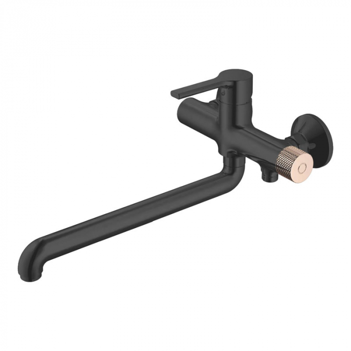 Смеситель для ванны Haiba HB22652-7 однорукояточный, длинный излив, черный