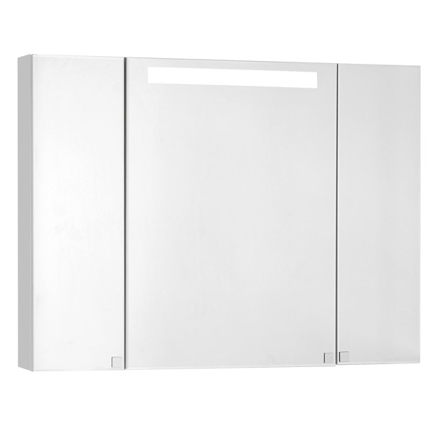 Зеркальный шкаф Акватон Мадрид 100 со светильником белый 1A111602MA010