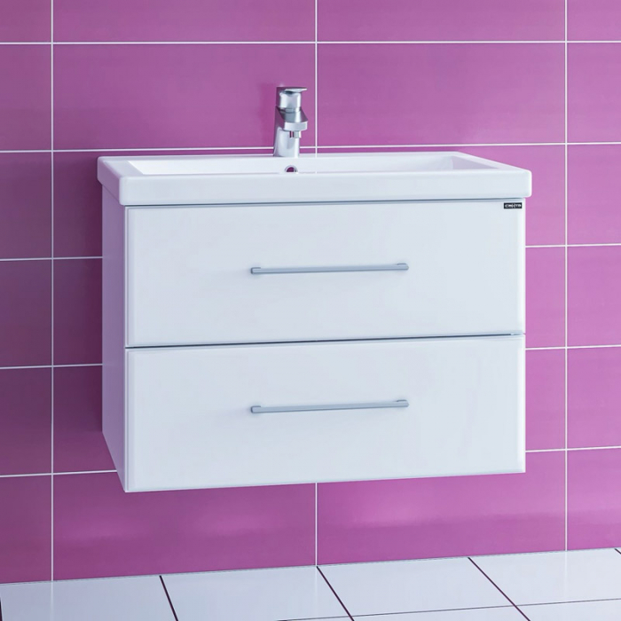 Тумба для раковины Санта Омега-70 2 ящика подвесная (ум. Фостер-70) 207038