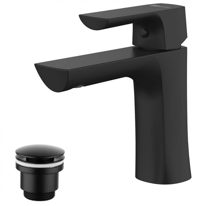 Смеситель для раковины LeMark URSUS LM7206BL однорукояточный, черный