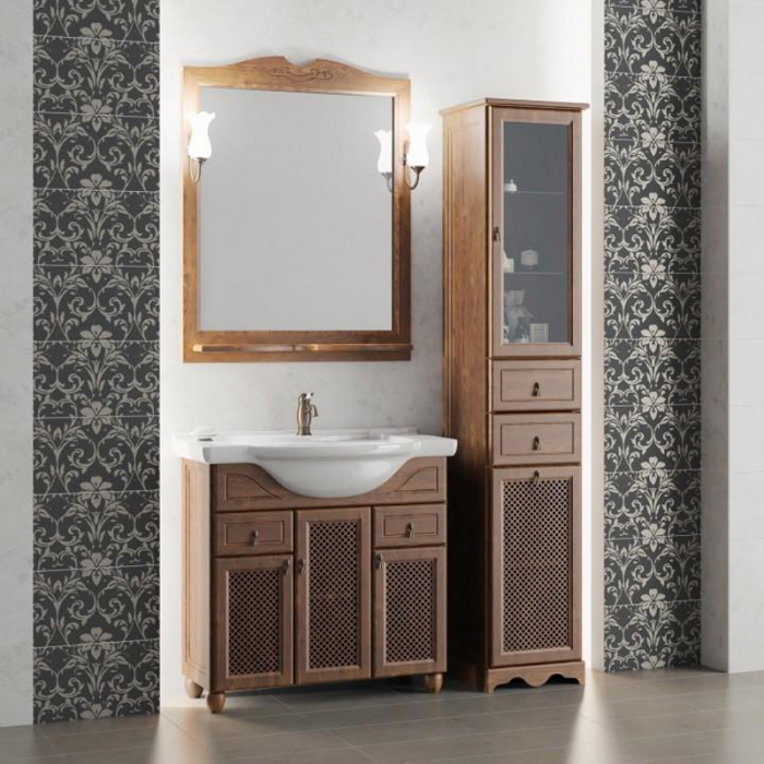 Комплект мебели для ванной комнаты Opadiris ТИБЕТ 80, орех антикварный