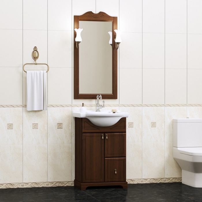 Комплект мебели для ванной комнаты Opadiris КЛИО 50, орех антикварный