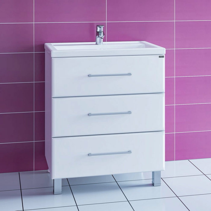 Тумба для раковины Санта Омега-70 3 ящика напольная (ум. Фостер-70) 207039