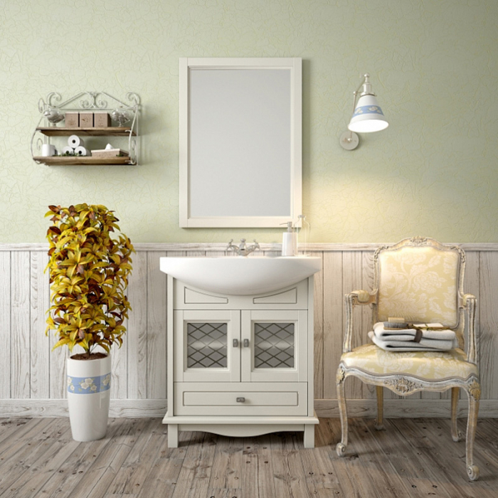 Комплект мебели для ванной комнаты Opadiris ОМЕГА 65, слоновая кость