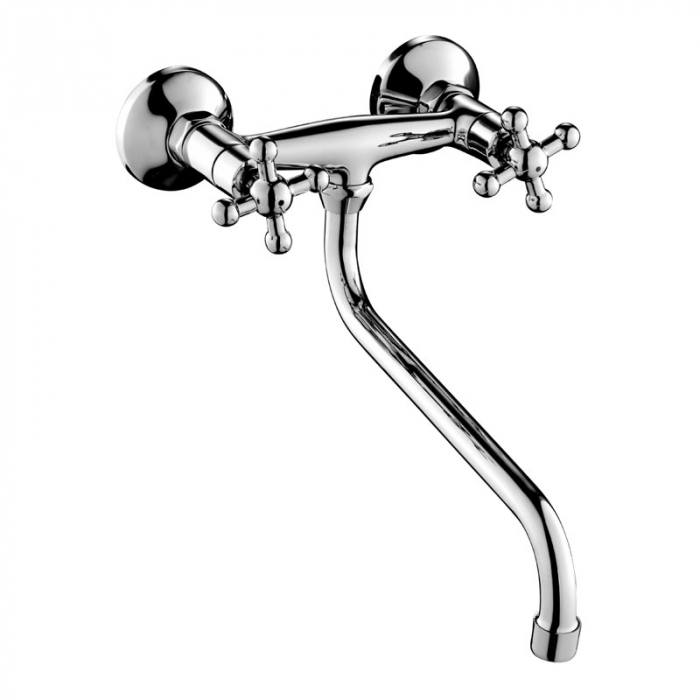 Смеситель для кухни Rossinka G02-74 двухрукояточный