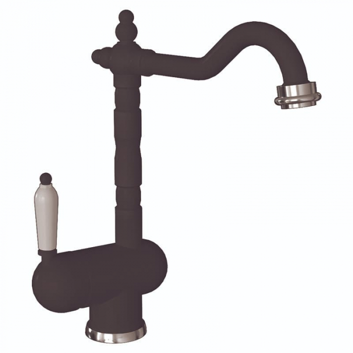 Смеситель для кухни Flortek ОДА FL однорукояточный, антрацит