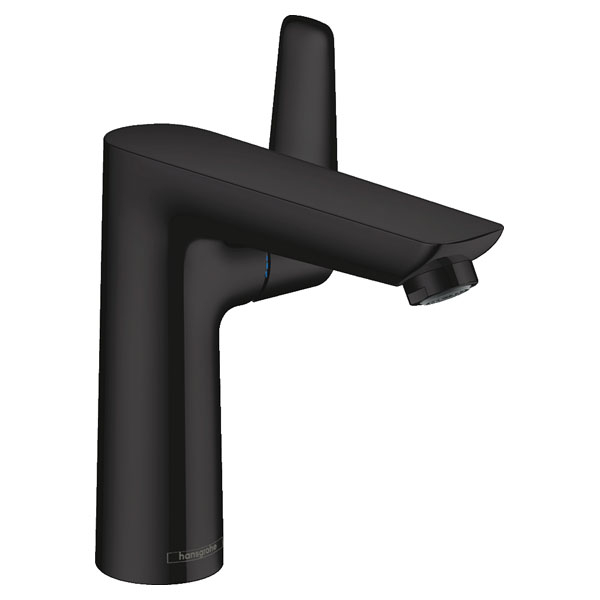 Смеситель для раковины Hansgrohe Talis E однорукояточный, 150, со сливным гарнитуром, матовый черный (71754670)