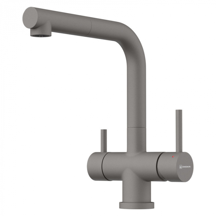 Смеситель для кухни Omoikiri TAKAMATSU-S-GR латунь/ленинградский серый