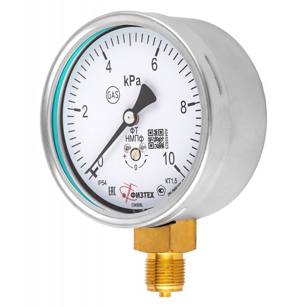 Напоромер НМПф d.100 РШ (0 -10,0 кПа) 1,5 М20×1,5