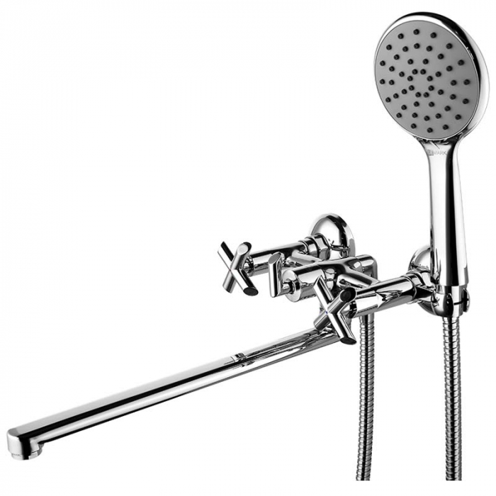 Смеситель для ванны LeMark PRACTICA LM7541C двухрукояточный, хром