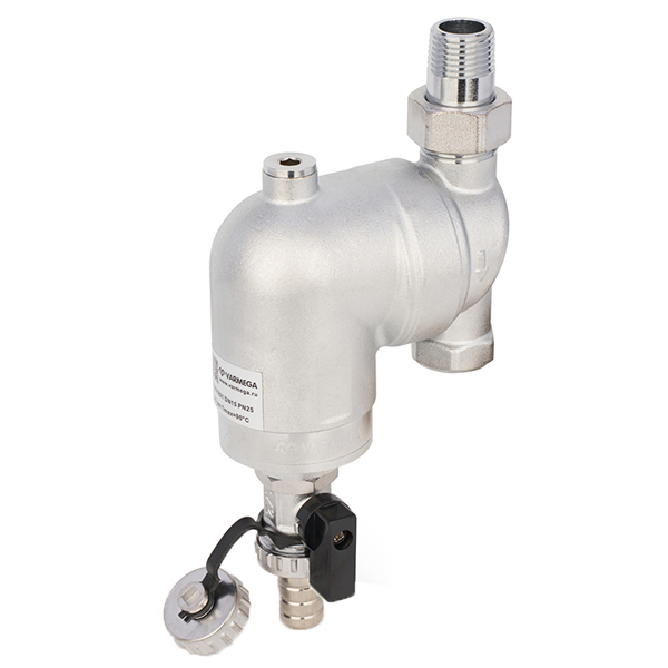 Фильтр самопромывной поворотный Varmega VM21801 DN15 (1/2") 100 мкм, 90 °C, со сливным краном