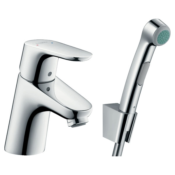 Смеситель для раковины Hansgrohe Focus E2 однорукояточный, 70, с гигиеническим душем, хром (31926000)