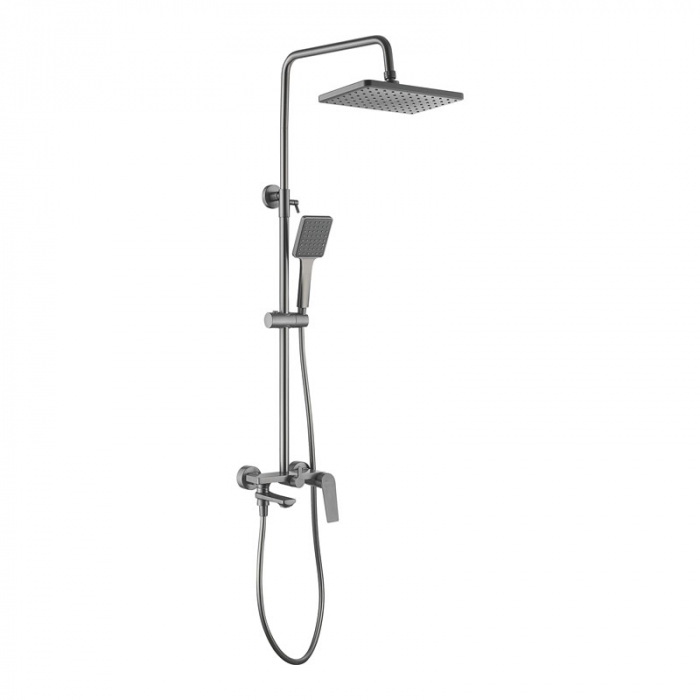 Душевая система Haiba HB24533-3 с однорукояточным смесителем для ванны/душа, пепельный
