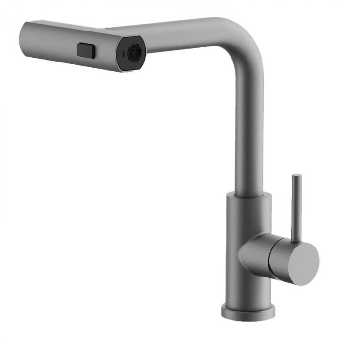 Смеситель для кухни BELZ B74811-3 однорукояточный, оружейная сталь