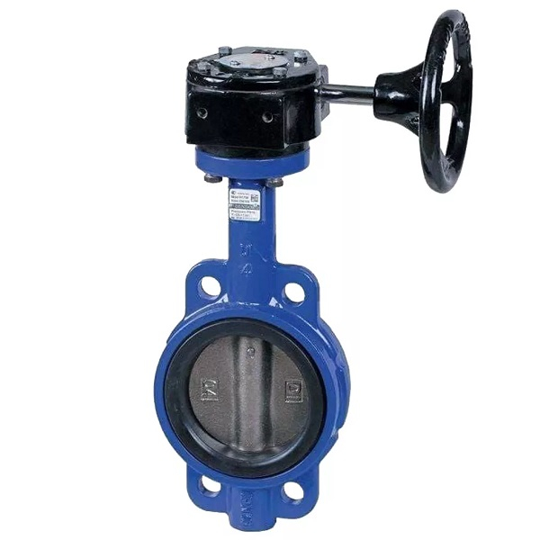 Затвор дисковый поворотный с редуктором Dendor 017W DN080 PN16 м/ф, чугун/чугун/EPDM