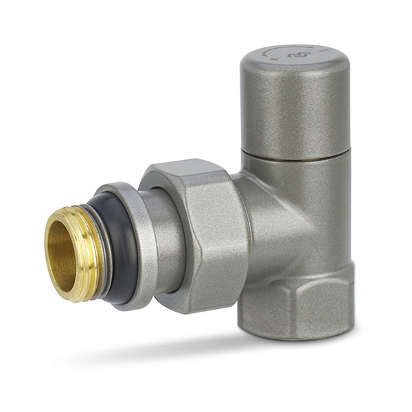 Клапан радиаторный регулирующий угловой Varmega VMDV01 DN15 (1/2") серый