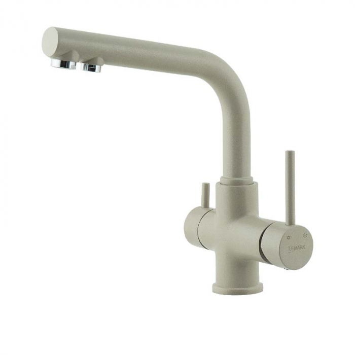 Смеситель для кухни LeMark COMFORT LM3061PGR однорукояточный, с переключателем на фильтр, грей