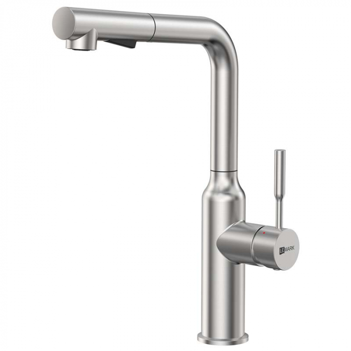 Смеситель для кухни LeMark EXPERT LM5085S однорукояточный, с вытяжным изливом, сталь