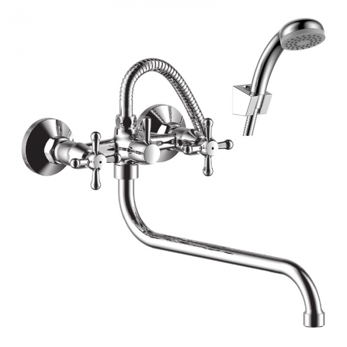 Смеситель для ванны Rossinka Y02-82 двухрукояточный