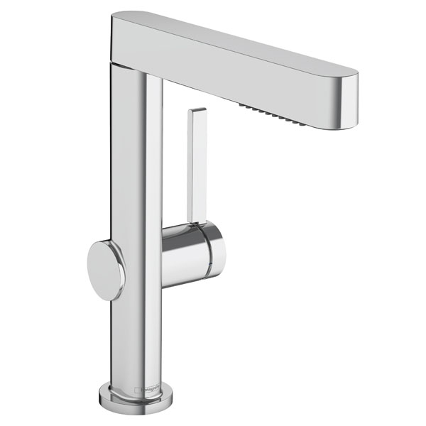 Смеситель для раковины Hansgrohe Finoris однорукояточный, 230, с вытяжным душем 2jet и со сливным клапаном Push-Open, хром (76063000)